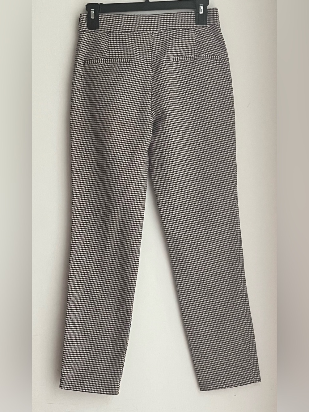 Zara Woman Houndstooth Ankle Straight Leg Pants XS Brown Black - Picture 4 of 10